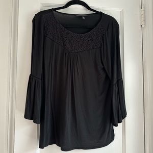 WHBM Black Longsleeve Top SIZE MEDIUM